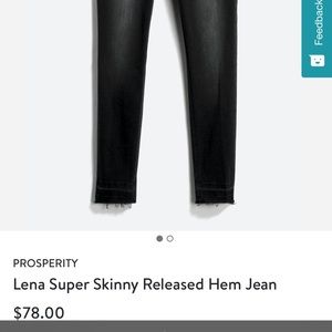 Prosperity Released Hem Black Jeans (stitch fix)